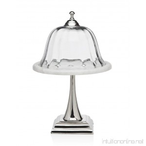 Godinger Spire Marble Cheese Pastry Stand Silver - B00WHXVOAS